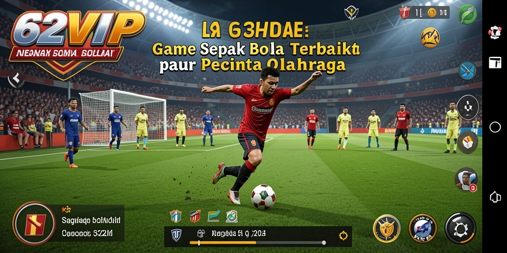 Tangkapan layar utama dari gameplay <strong>62VIP</strong> menunjukkan aksi seru di lapangan.