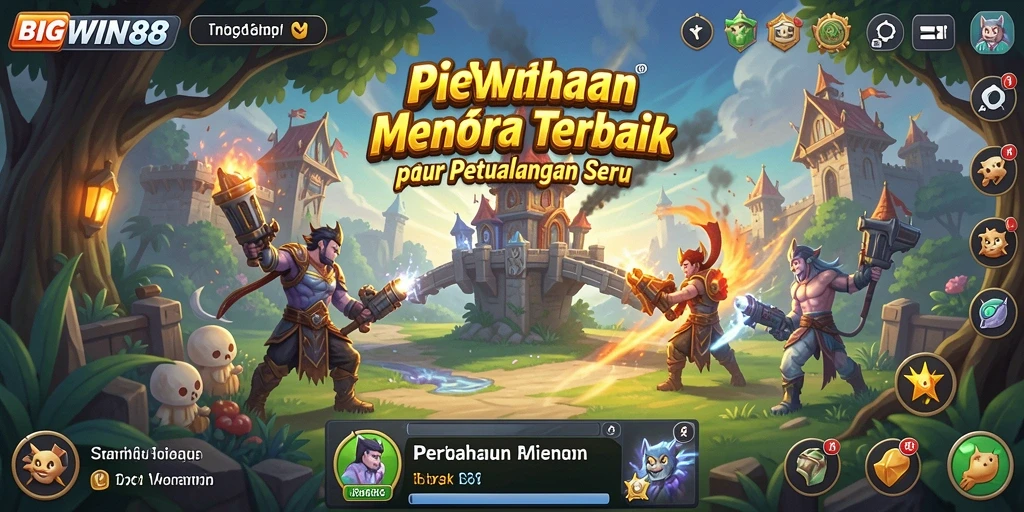 Tangkapan layar gameplay <strong>BIGWIN88</strong> yang menampilkan pertahanan menara yang dinamis.