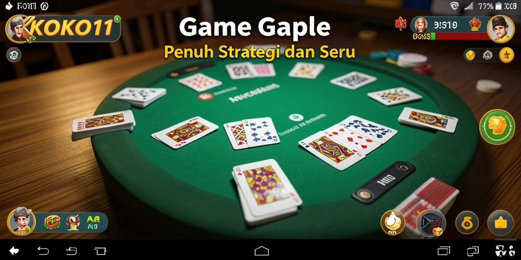 Tampilan screenshot gameplay Gaple yang seru dan interaktif.