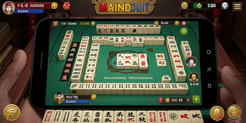 Screenshot gameplay <strong>MAINDUIT</strong> yang menampilkan tantangan <strong>Mahjong</strong> yang menarik.