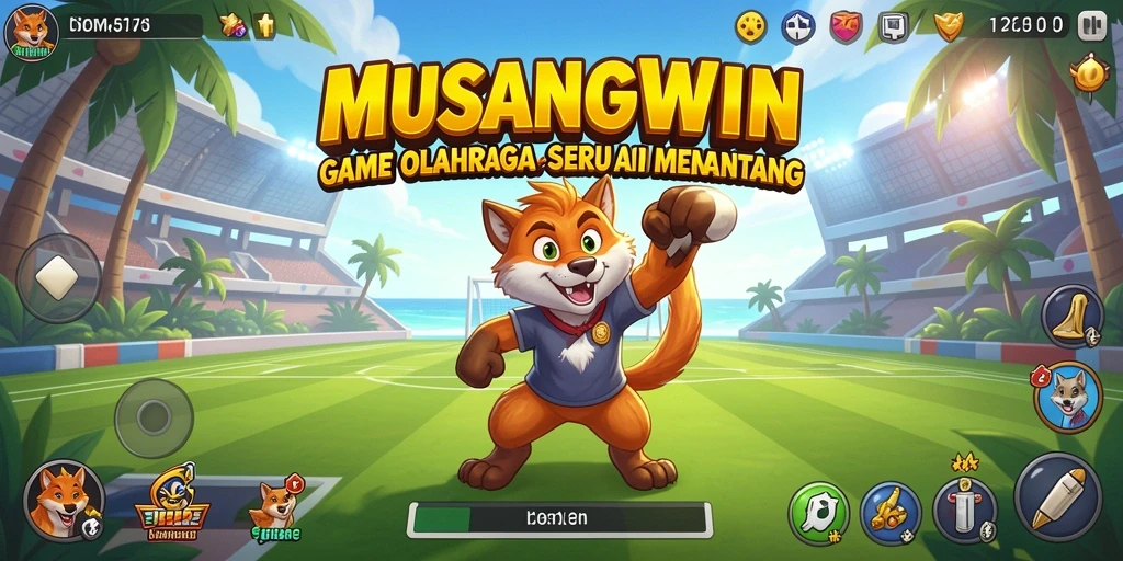 Tampilan menarik dari gameplay olahraga di MUSANGWIN.
