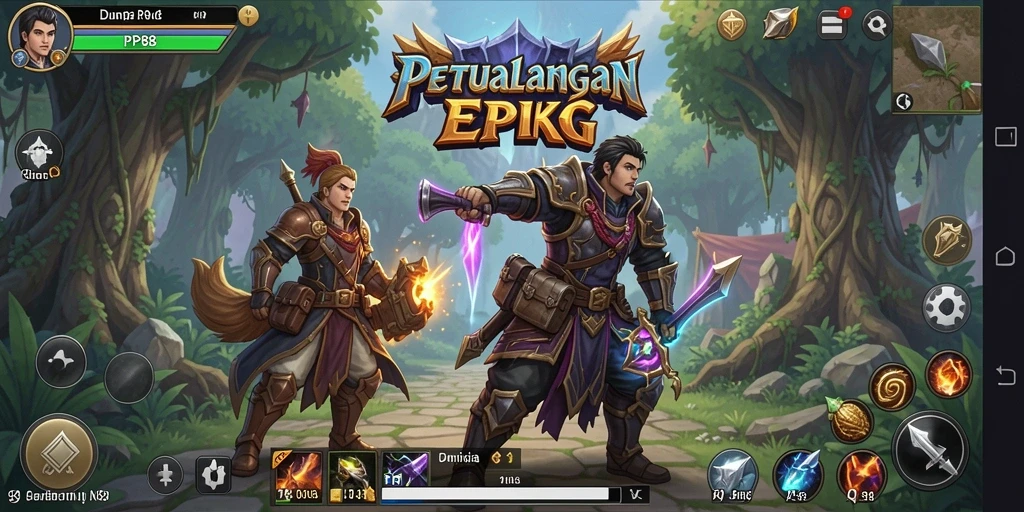 Tampilan utama gameplay PP88 yang mendebarkan di dunia RPG.