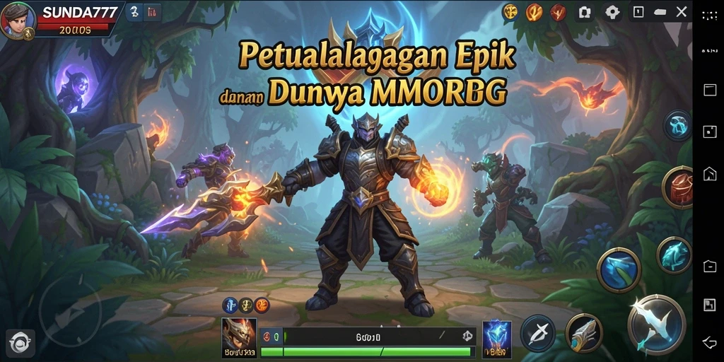 Gameplay menakjubkan SUNDA777 di dunia MMORPG.