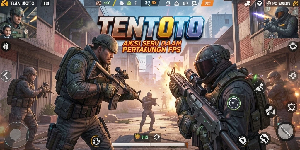 Visual menarik dari gameplay TENTOTO yang intens dan menegangkan.