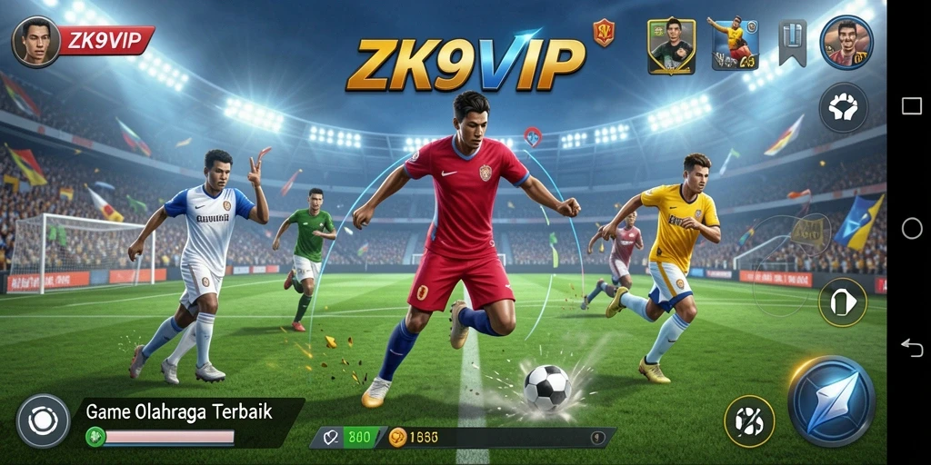 Screenshot gameplay ZK9VIP menampilkan aksi seru dalam olahraga.